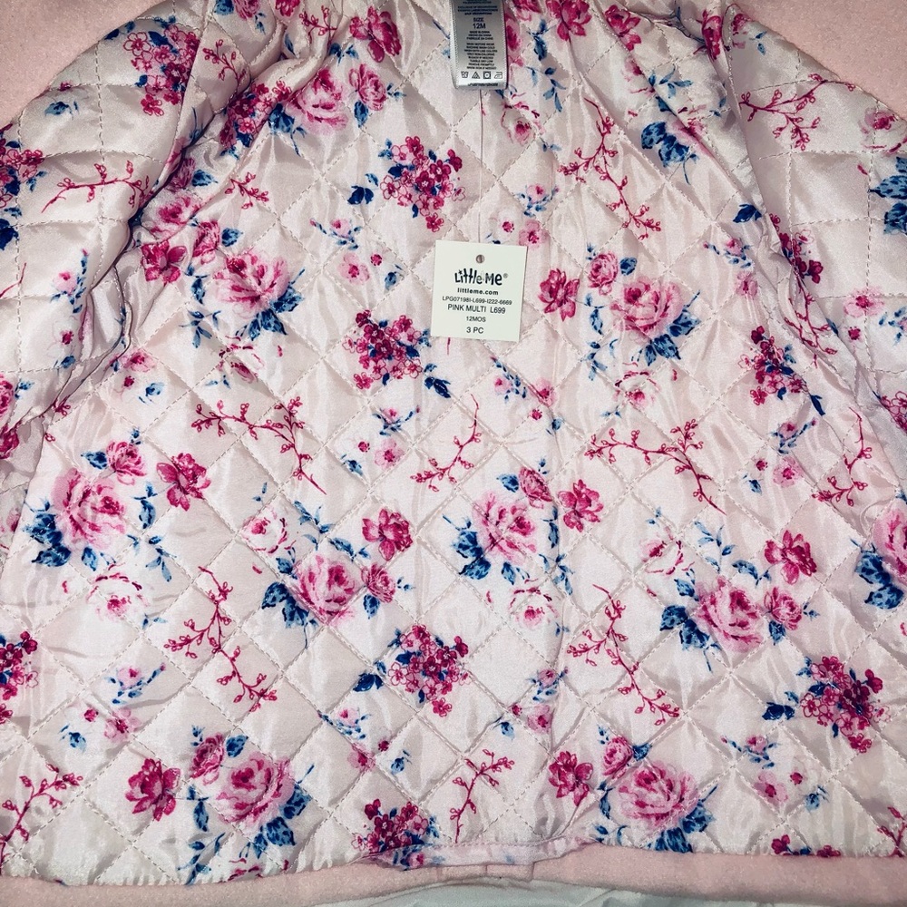 Little Me Pink coat sz 12 months